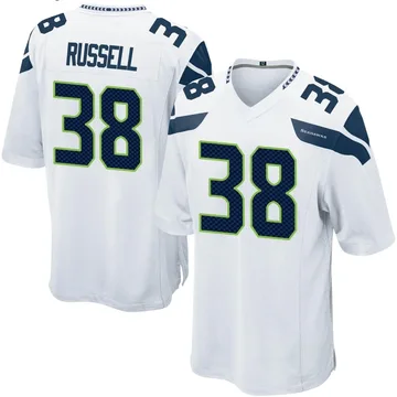 Men's Brady Russell Seattle Seahawks Game White Jersey