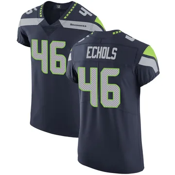 Men's Power Echols Seattle Seahawks Elite Navy Team Color Vapor Untouchable Jersey