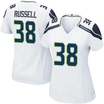 Women's Brady Russell Seattle Seahawks Game White Jersey