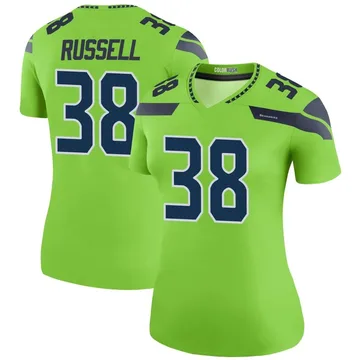 Women's Brady Russell Seattle Seahawks Legend Green Color Rush Neon Jersey
