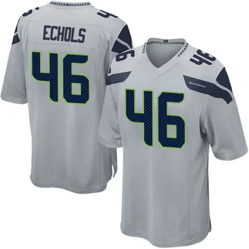 Youth Power Echols Seattle Seahawks Game Gray Alternate Jersey